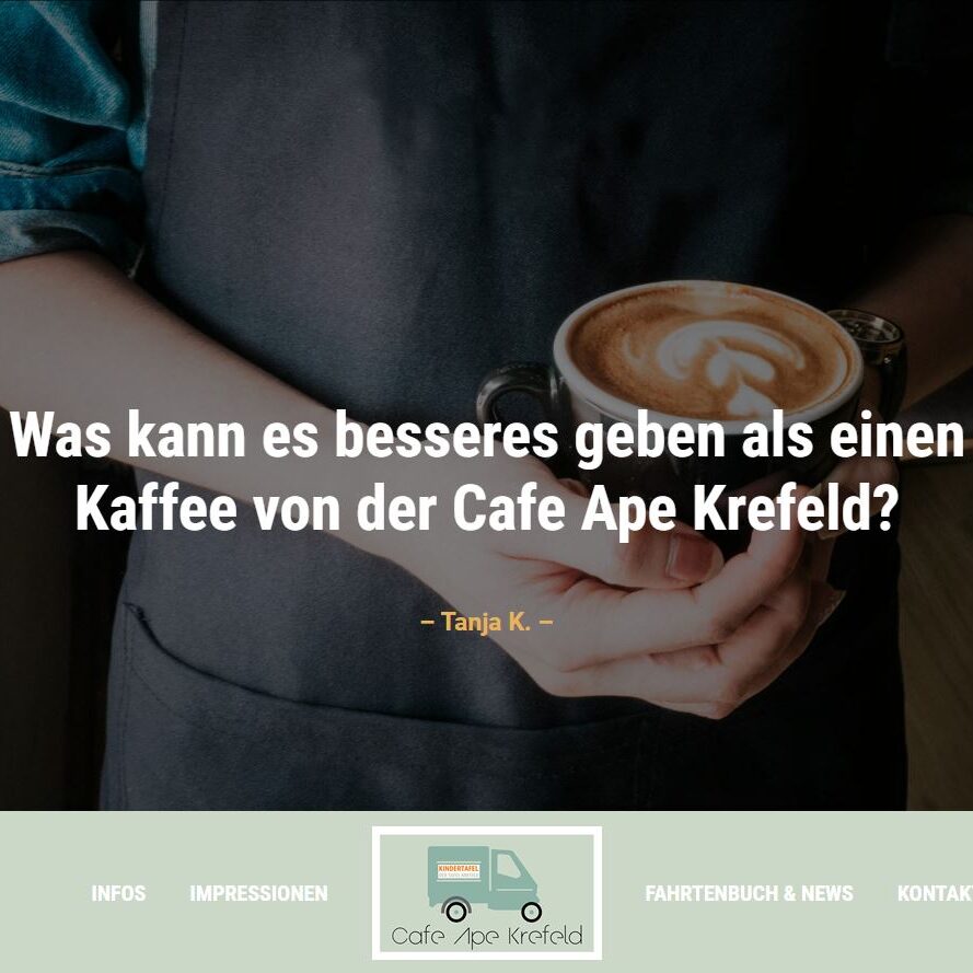 Neugestaltung der Website für die Ape Krefeld Kindertafel von Nani Vinken Design