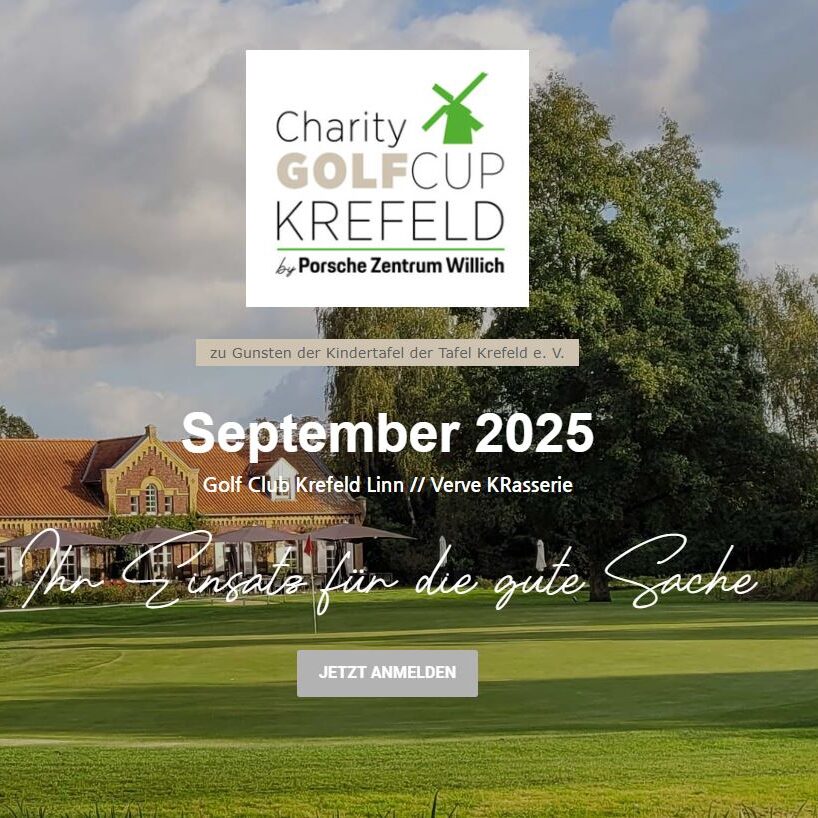 Charity Golf Cup Krefeld Neues Web Design von Nani Vinken Design