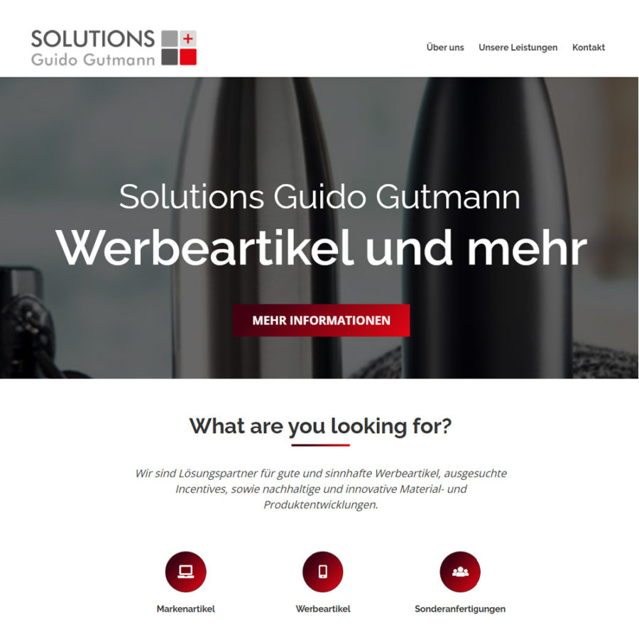 Homepage Solutions Gutmann Nani Vinken Design