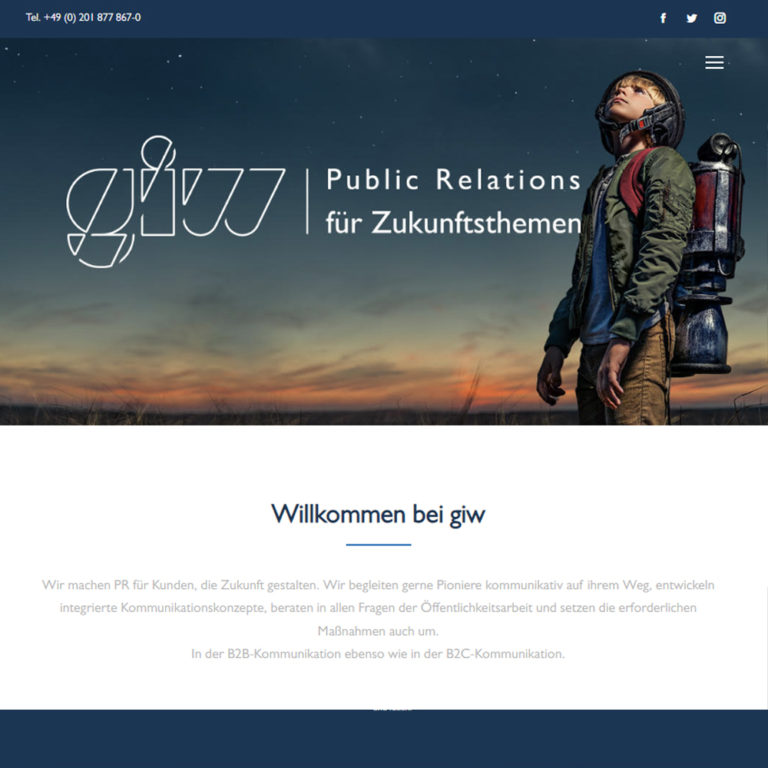 GIW neues Website-Design von Nani Vinken Design